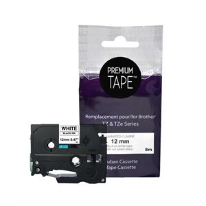 Brother TZe-231 Compatible Premium Tape Noir / Blanc 12mm