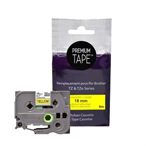 Brother TZ-641 NOIR / JAUNE Compatible Premium Tape
