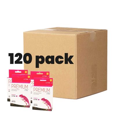 Brother LC75XL Compatible Magenta Premium Ink (Box of 120)
