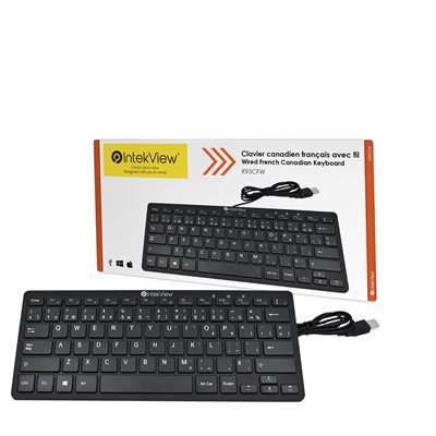 Wired IntekView Mini Keyboard French Canadian 11''