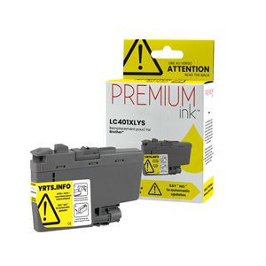 Brother LC401XLYS Compatible Premium Ink Dye Jaune 500 pages