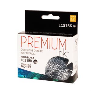 Brother LC51 XL Compatible Noir Premium Ink