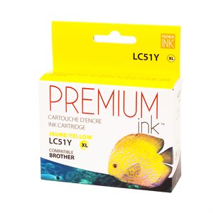 Brother LC51 XL Compatible Yellow Premium Ink