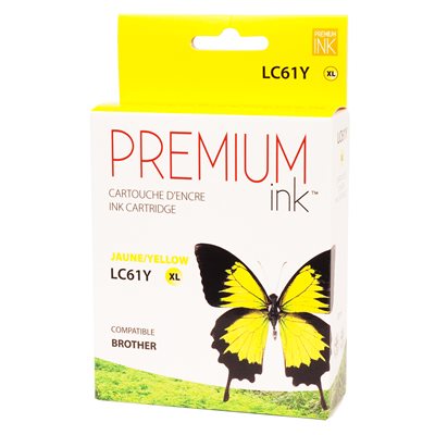 Brother LC61XL Compatible Jaune Premium Ink