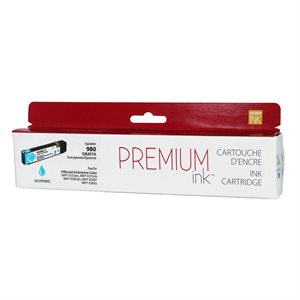HP 980 - Cyan Premium Ink pigmentée 6.6K
