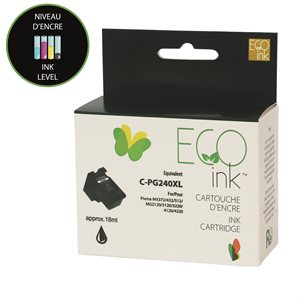 Canon PG240 XL Reman Black EcoInk with ink level