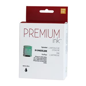 HP No. 940XL C4906A Reman Black Premium Ink
