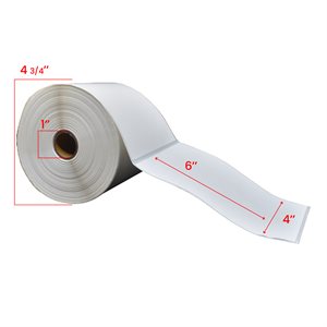 4x6'' Direct Thermal Labels 1''Core (500)
