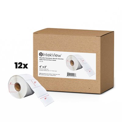 4x2'' Direct Thermal Labels 1''Core 700 / rolls - 12 / cs